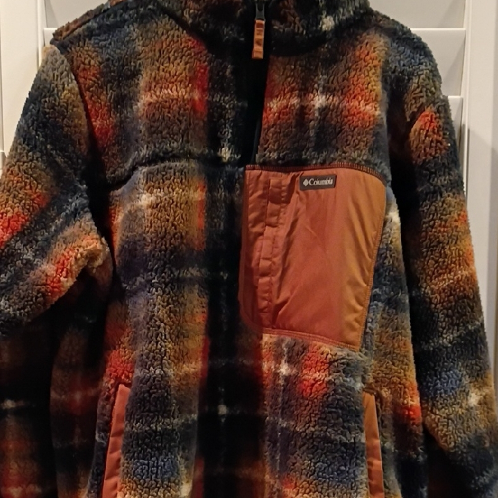 Columbia Multicolor Plaid Sherpa Jacket
